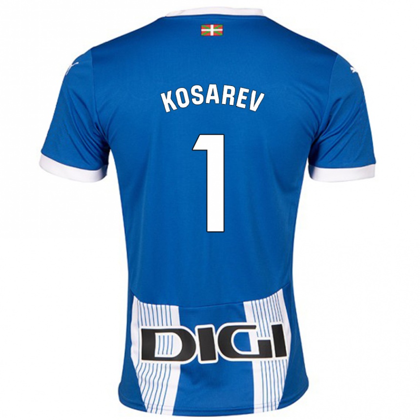 Kids Football Oleksandr Kosarev #1 Blue Home Jersey 2024/25 T-Shirt Nz