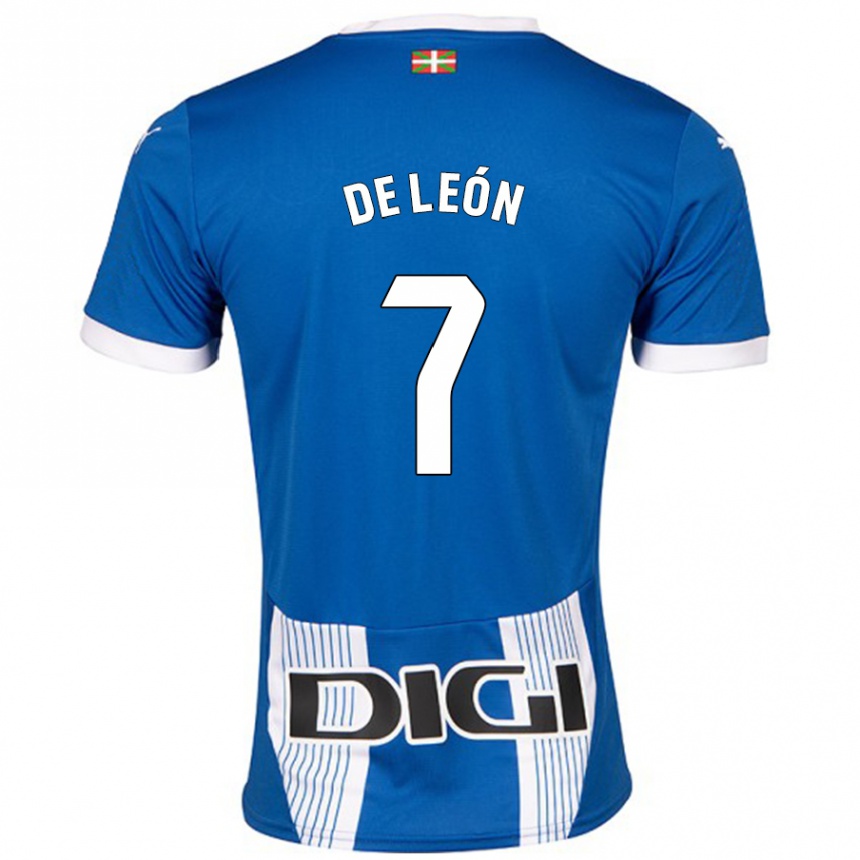 Kids Football José De León #7 Blue Home Jersey 2024/25 T-Shirt Nz