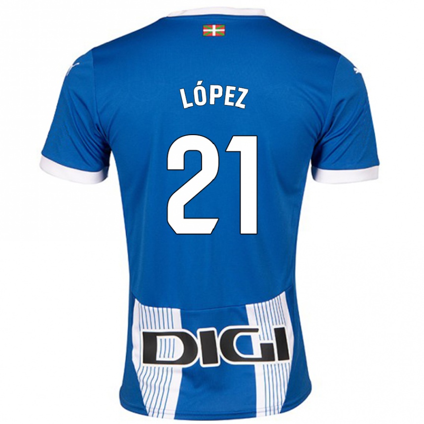 Kids Football Juanma López #21 Blue Home Jersey 2024/25 T-Shirt Nz