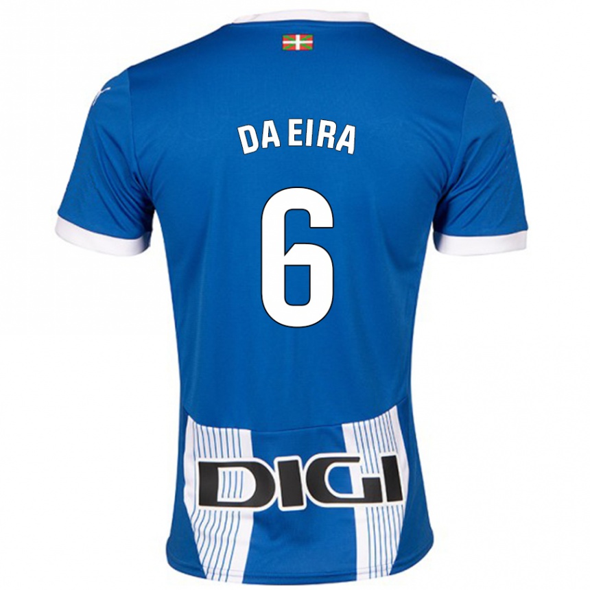 Kids Football Stefanie Da Eira #6 Blue Home Jersey 2024/25 T-Shirt Nz