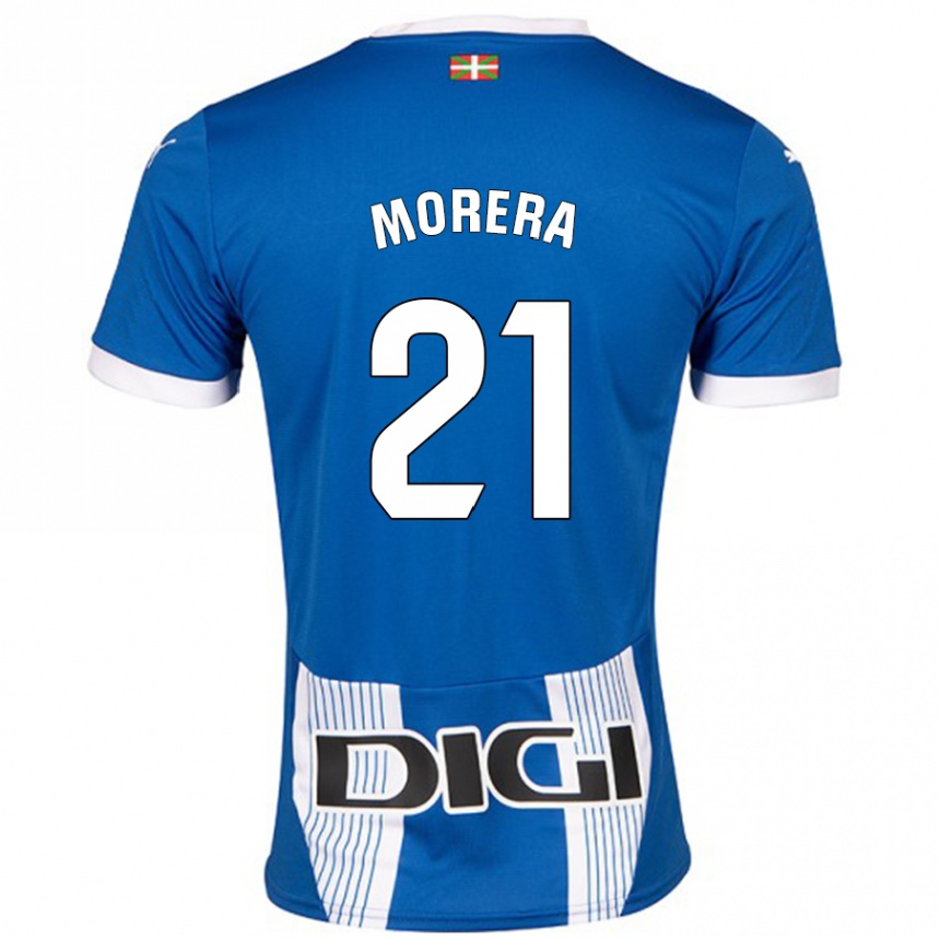 Kids Football Carla Morera #21 Blue Home Jersey 2024/25 T-Shirt Nz