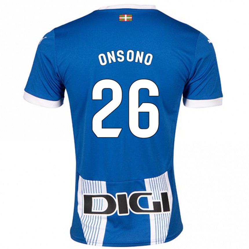 Kids Football Lorea Onsoño #26 Blue Home Jersey 2024/25 T-Shirt Nz