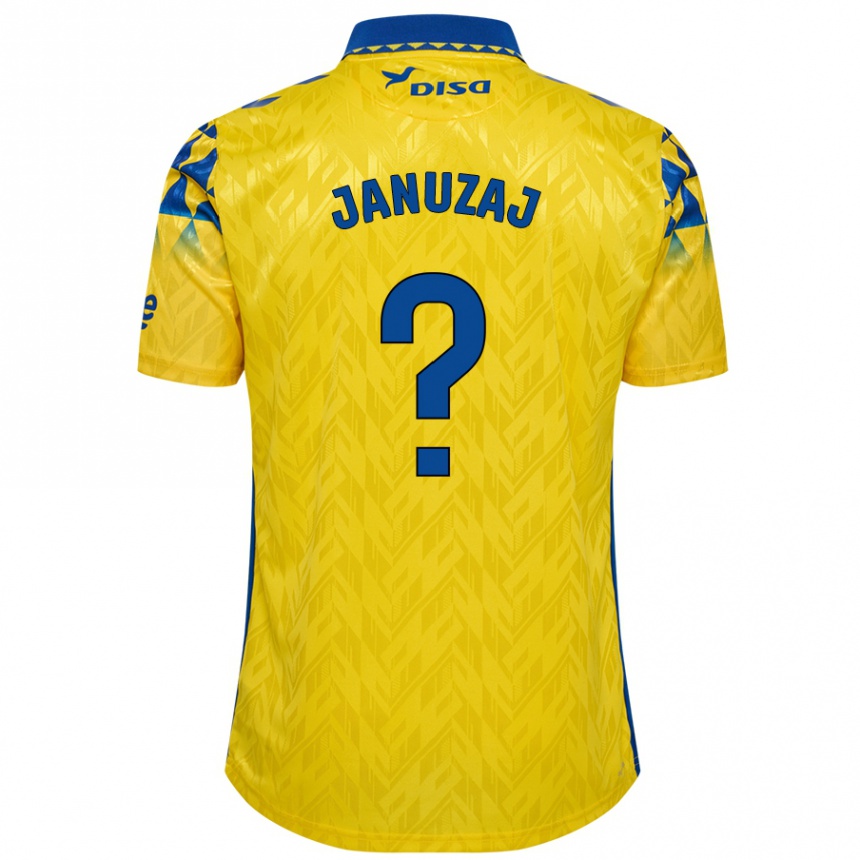 Kids Football Adnan Januzaj #0 Yellow Blue Home Jersey 2024/25 T-Shirt Nz