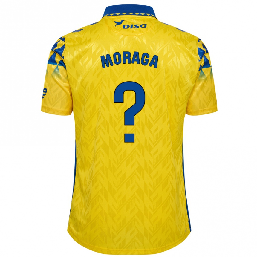 Kids Football Marcos Moraga #0 Yellow Blue Home Jersey 2024/25 T-Shirt Nz