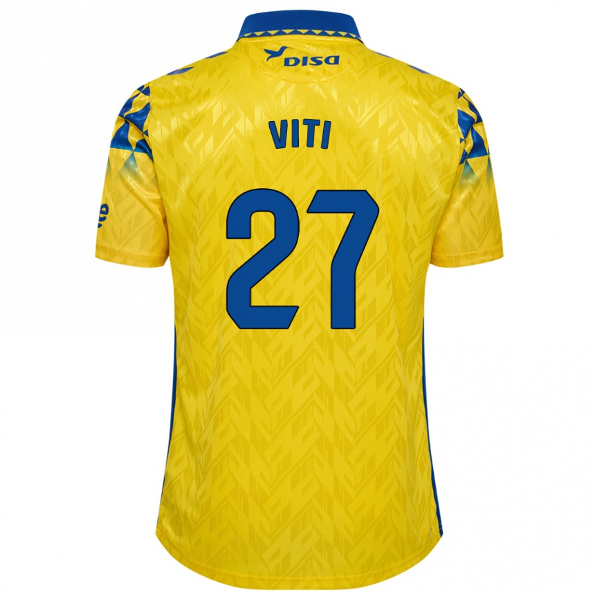 Kids Football Viti #27 Yellow Blue Home Jersey 2024/25 T-Shirt Nz