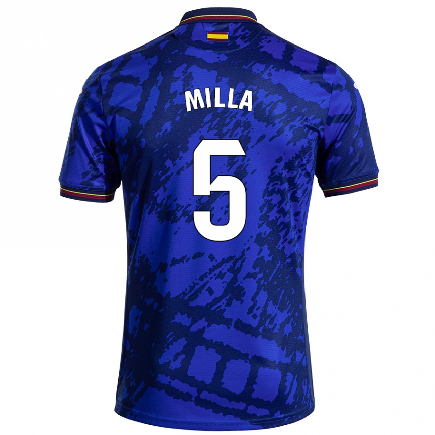 Kids Football Luis Milla #5 Darker Blue Home Jersey 2024/25 T-Shirt Nz