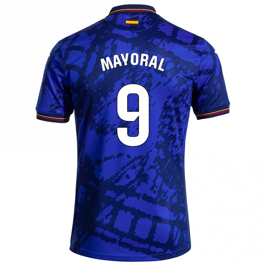 Kids Football Borja Mayoral #9 Darker Blue Home Jersey 2024/25 T-Shirt Nz