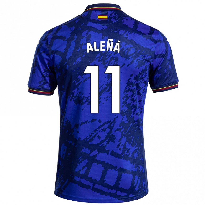 Kids Football Carles Aleñá #11 Darker Blue Home Jersey 2024/25 T-Shirt Nz