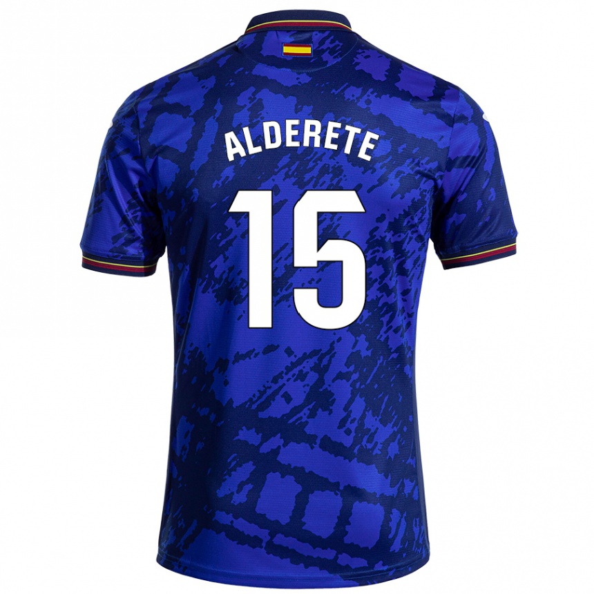 Kids Football Omar Alderete #15 Darker Blue Home Jersey 2024/25 T-Shirt Nz