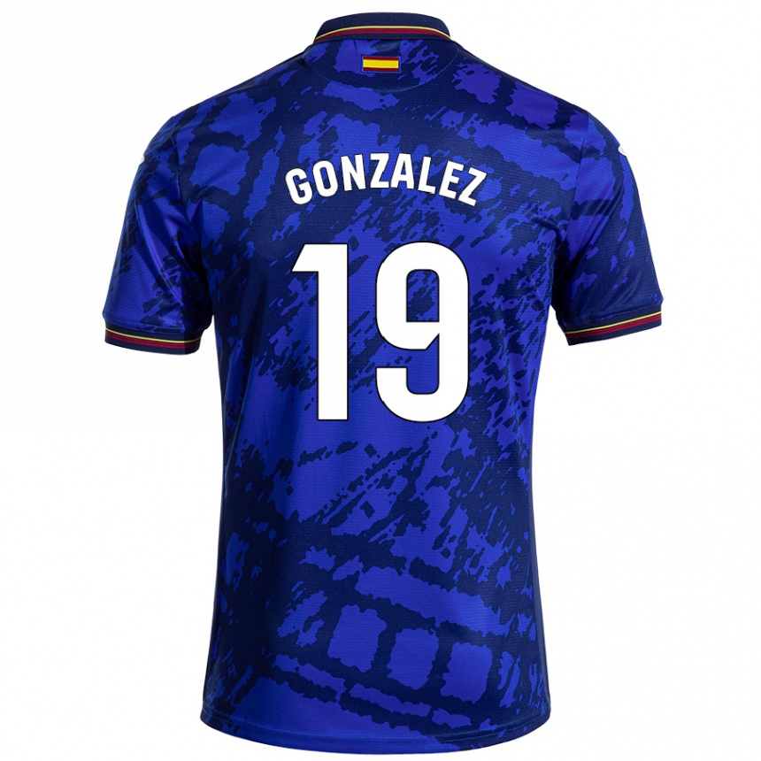 Kids Football Peter González #19 Darker Blue Home Jersey 2024/25 T-Shirt Nz