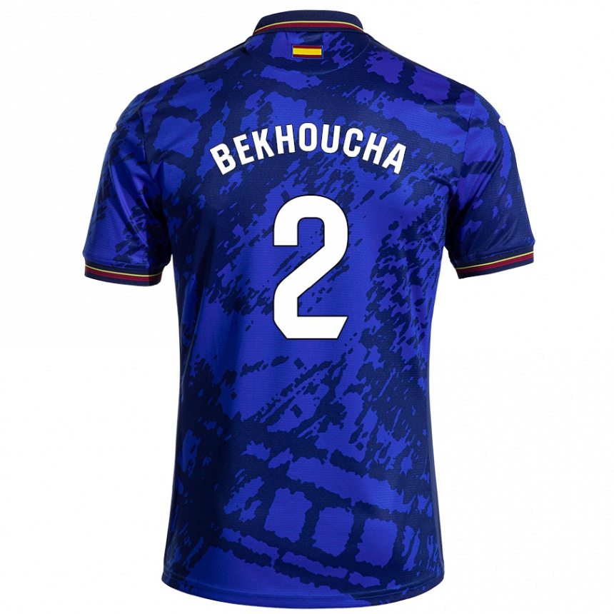 Kids Football Ismael Bekhoucha #2 Darker Blue Home Jersey 2024/25 T-Shirt Nz