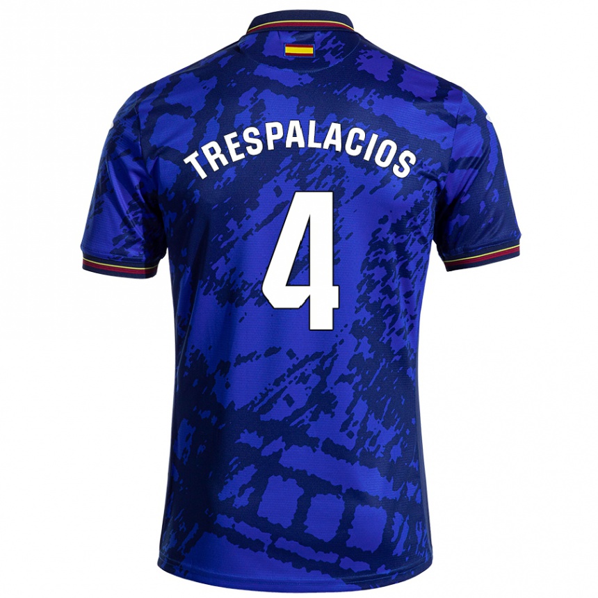 Kids Football Adrián Trespalacios #4 Darker Blue Home Jersey 2024/25 T-Shirt Nz