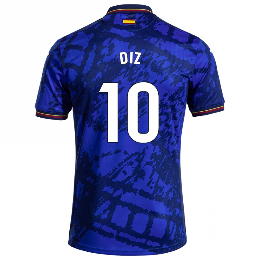 Kids Football Rafa Diz #10 Darker Blue Home Jersey 2024/25 T-Shirt Nz