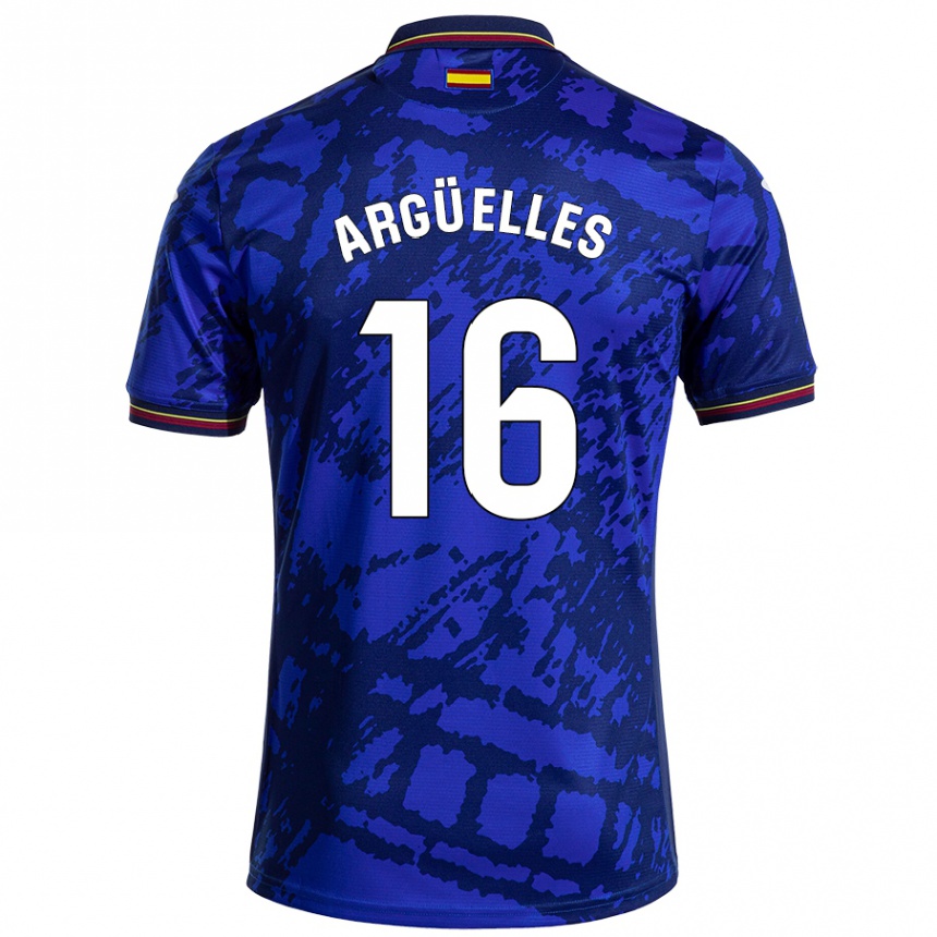 Kids Football David Argüelles #16 Darker Blue Home Jersey 2024/25 T-Shirt Nz