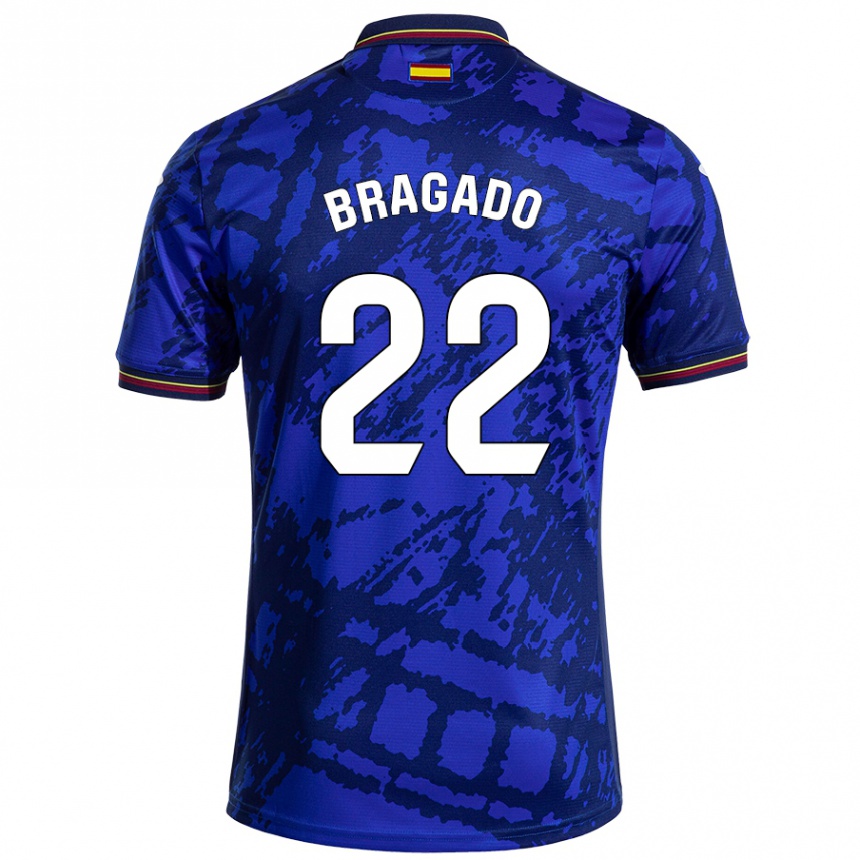 Kids Football Alonso Bragado #22 Darker Blue Home Jersey 2024/25 T-Shirt Nz