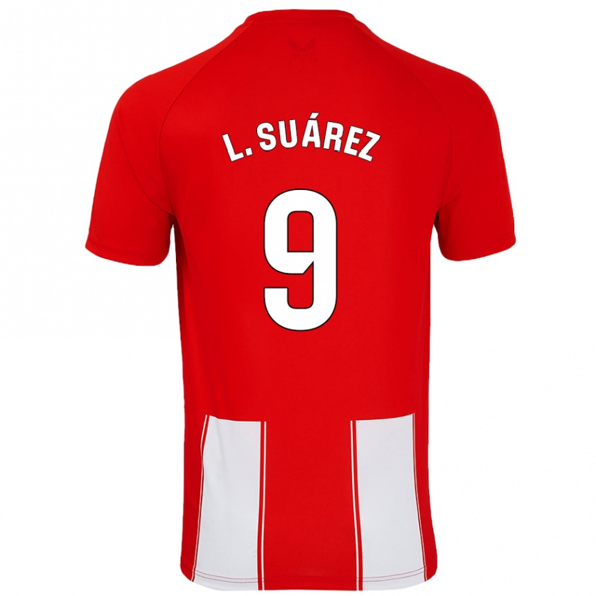 Kids Football Luis Suárez #9 Red White Home Jersey 2024/25 T-Shirt Nz