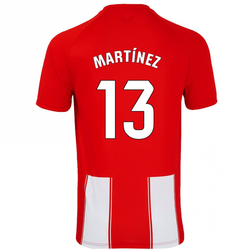 Kids Football Fernando Martínez #13 Red White Home Jersey 2024/25 T-Shirt Nz