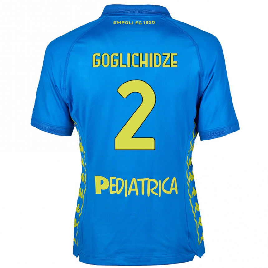 Kids Football Saba Goglichidze #2 Blue Home Jersey 2024/25 T-Shirt Nz