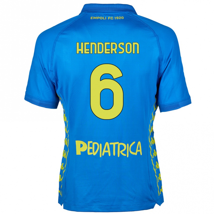 Kids Football Liam Henderson #6 Blue Home Jersey 2024/25 T-Shirt Nz