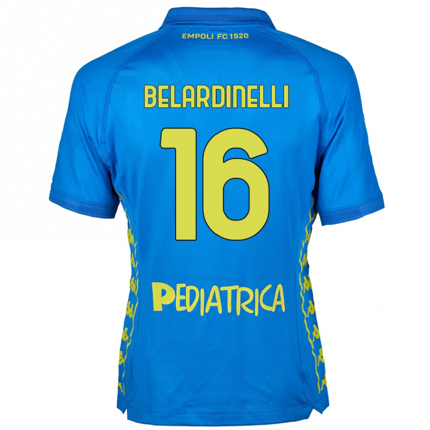 Kids Football Luca Belardinelli #16 Blue Home Jersey 2024/25 T-Shirt Nz