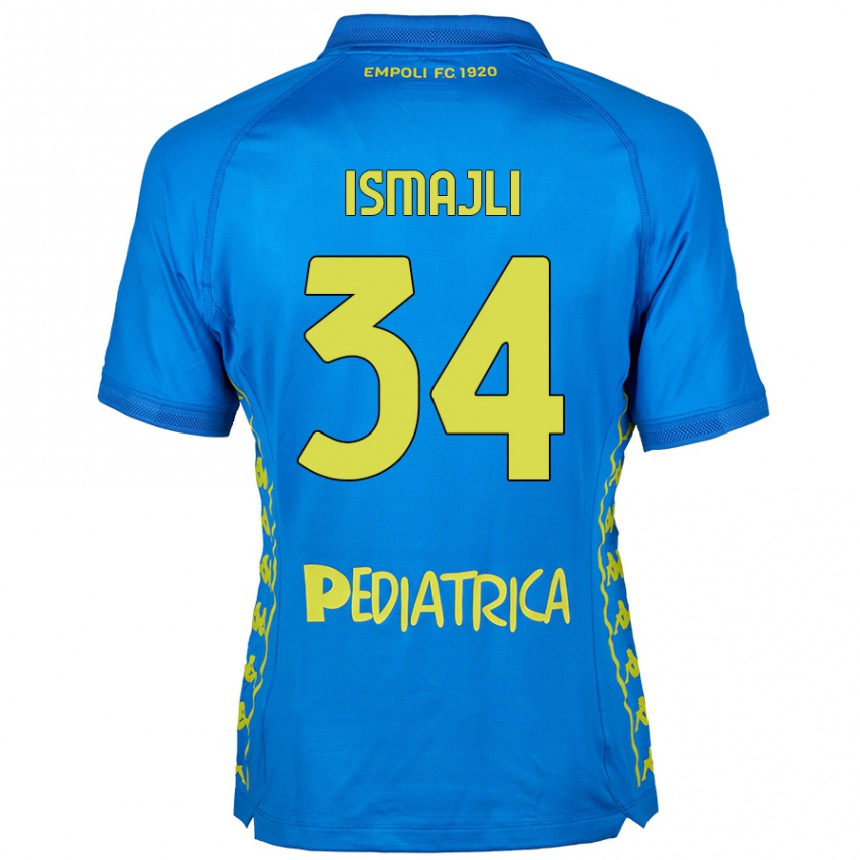 Kids Football Ardian Ismajli #34 Blue Home Jersey 2024/25 T-Shirt Nz