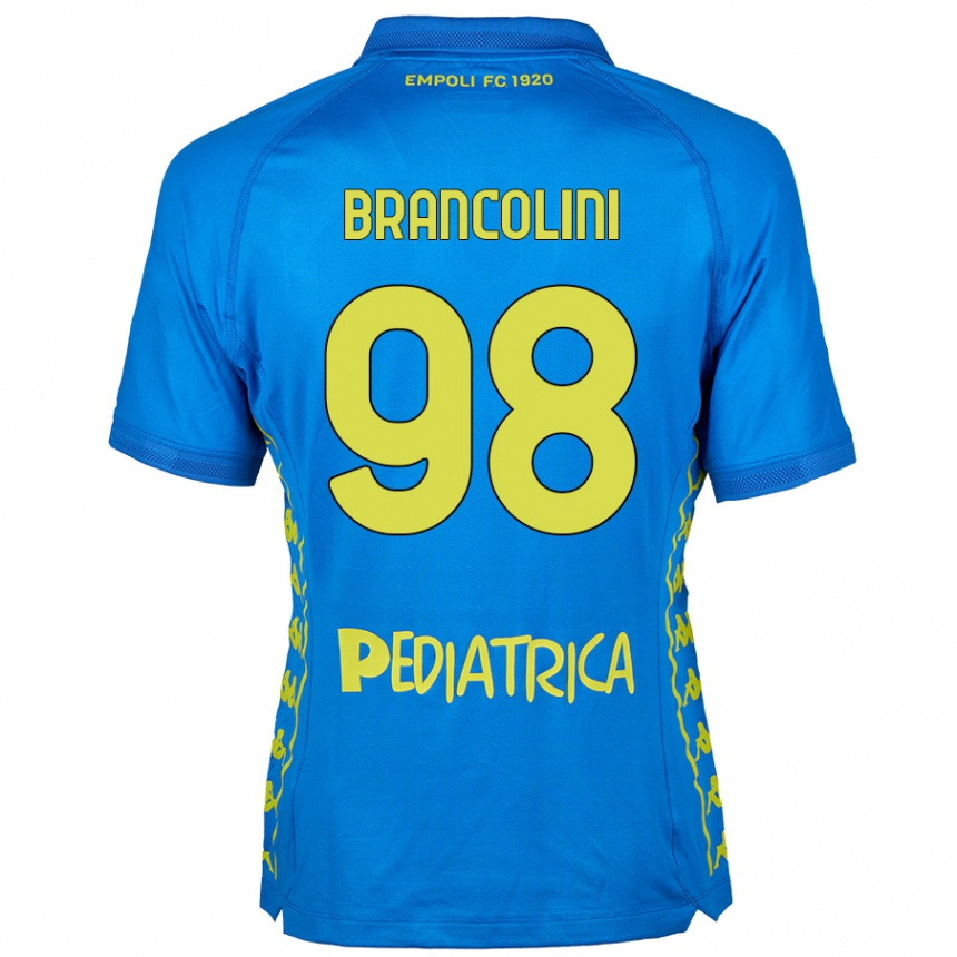 Kids Football Federico Brancolini #98 Blue Home Jersey 2024/25 T-Shirt Nz