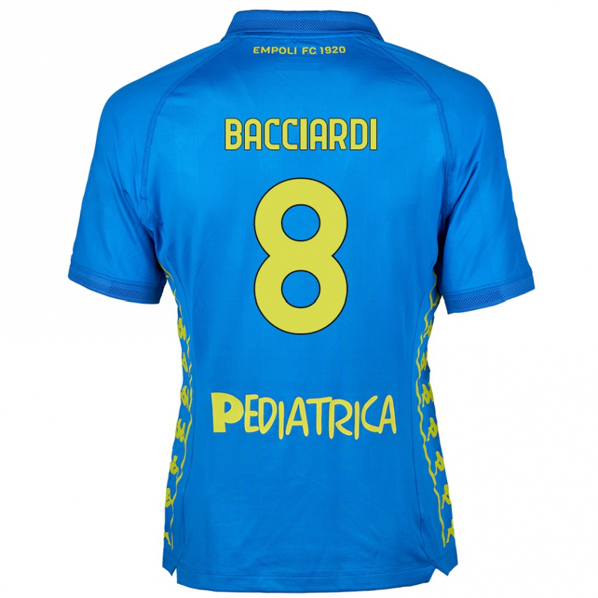 Kids Football Andrea Bacciardi #8 Blue Home Jersey 2024/25 T-Shirt Nz