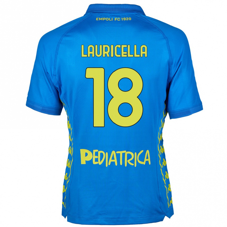 Kids Football Giovanni Lauricella #18 Blue Home Jersey 2024/25 T-Shirt Nz