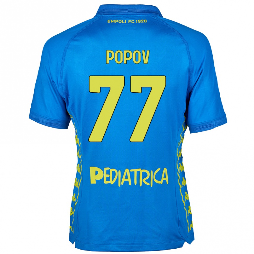 Kids Football Bogdan Popov #77 Blue Home Jersey 2024/25 T-Shirt Nz