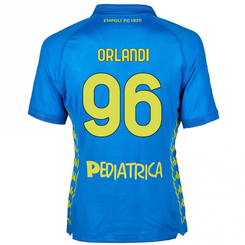 Kids Football Andrea Orlandi #96 Blue Home Jersey 2024/25 T-Shirt Nz