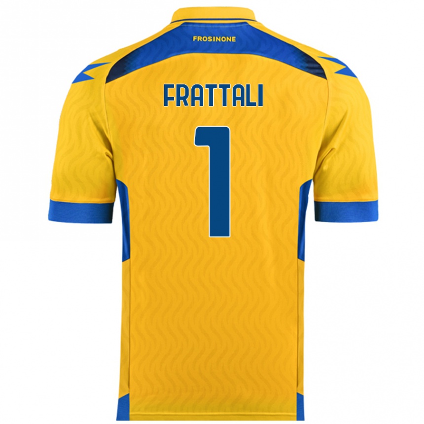 Kids Football Pierluigi Frattali #1 Yellow Home Jersey 2024/25 T-Shirt Nz