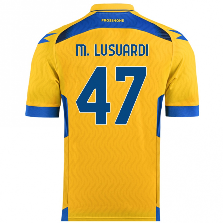 Kids Football Mateus Lusuardi #47 Yellow Home Jersey 2024/25 T-Shirt Nz