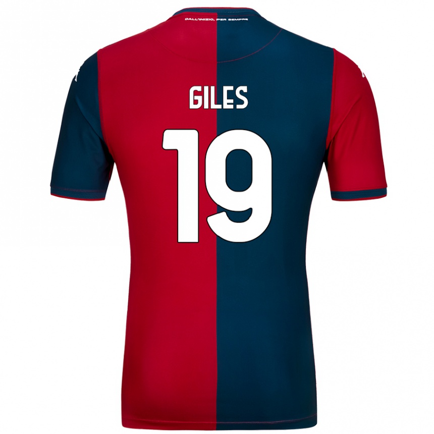 Kids Football Heidi Giles #19 Red Dark Blue Home Jersey 2024/25 T-Shirt Nz