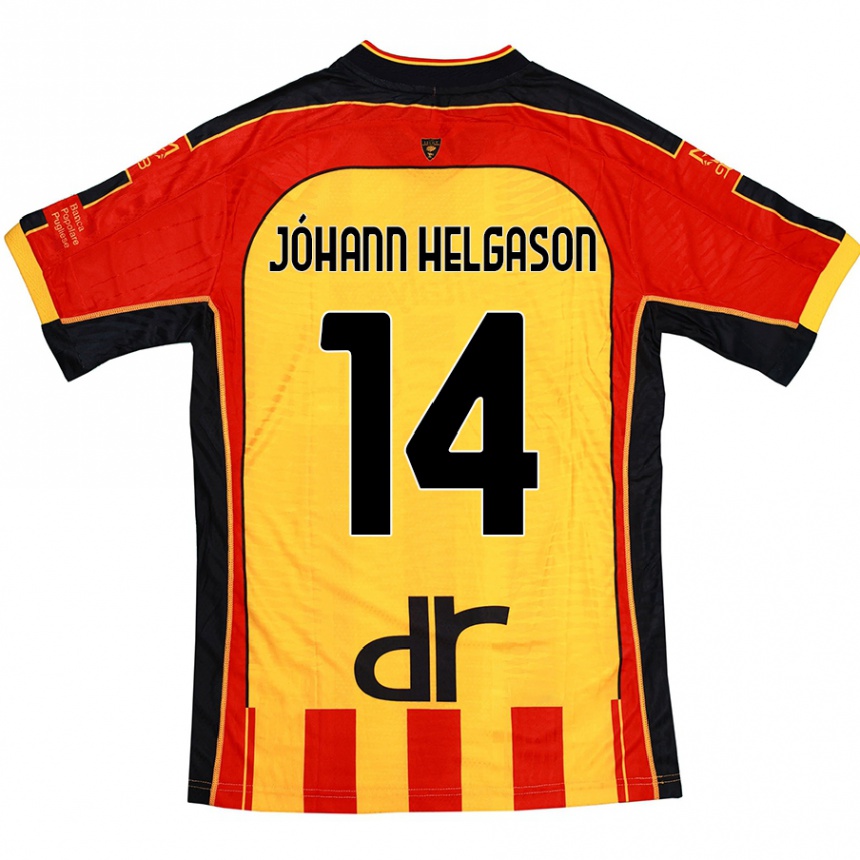 Kids Football Thórir Jóhann Helgason #14 Yellow Red Home Jersey 2024/25 T-Shirt Nz