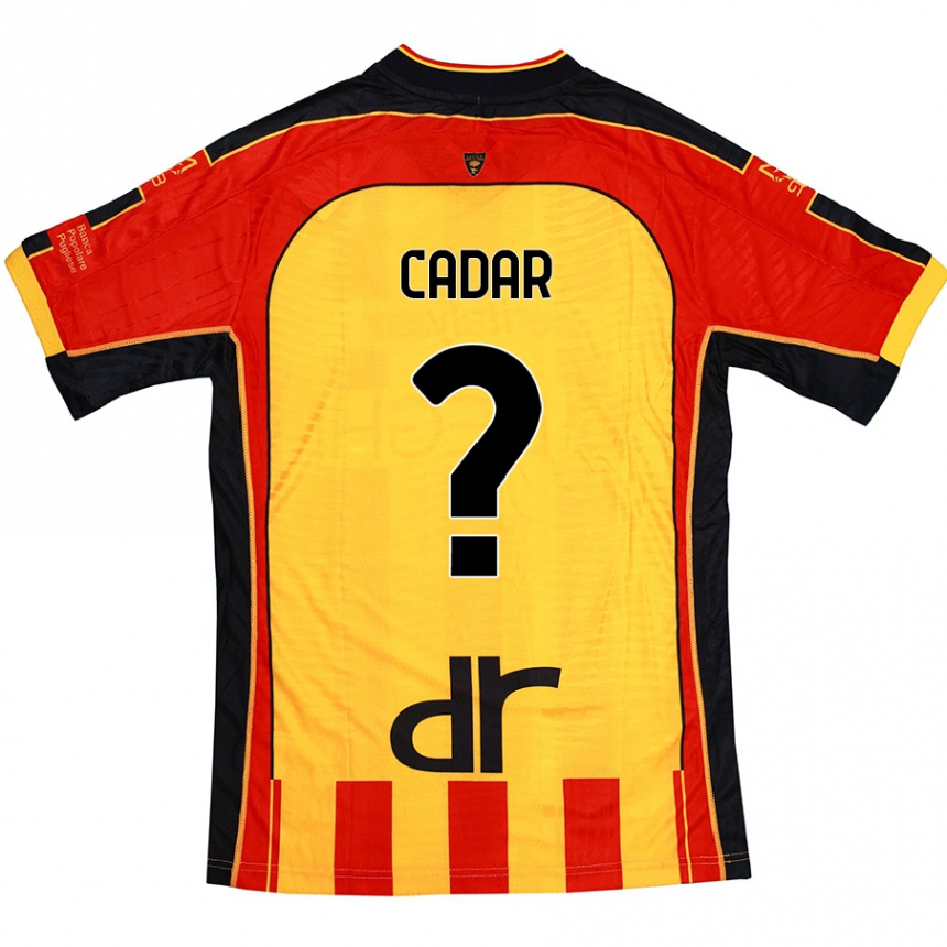 Kids Football Edgar Cadar #0 Yellow Red Home Jersey 2024/25 T-Shirt Nz