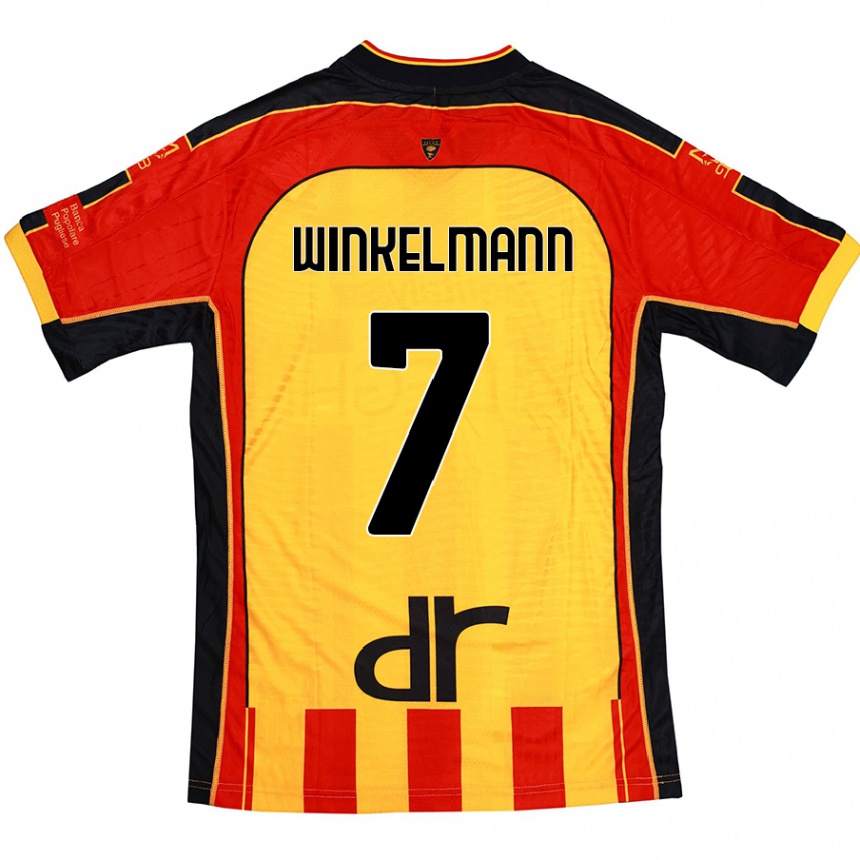 Kids Football Till Winkelmann #7 Yellow Red Home Jersey 2024/25 T-Shirt Nz