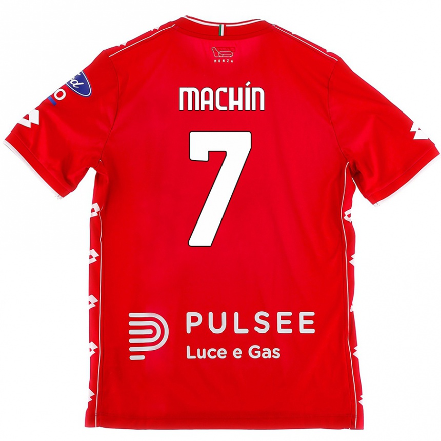 Kids Football José Machín #7 Red White Home Jersey 2024/25 T-Shirt Nz