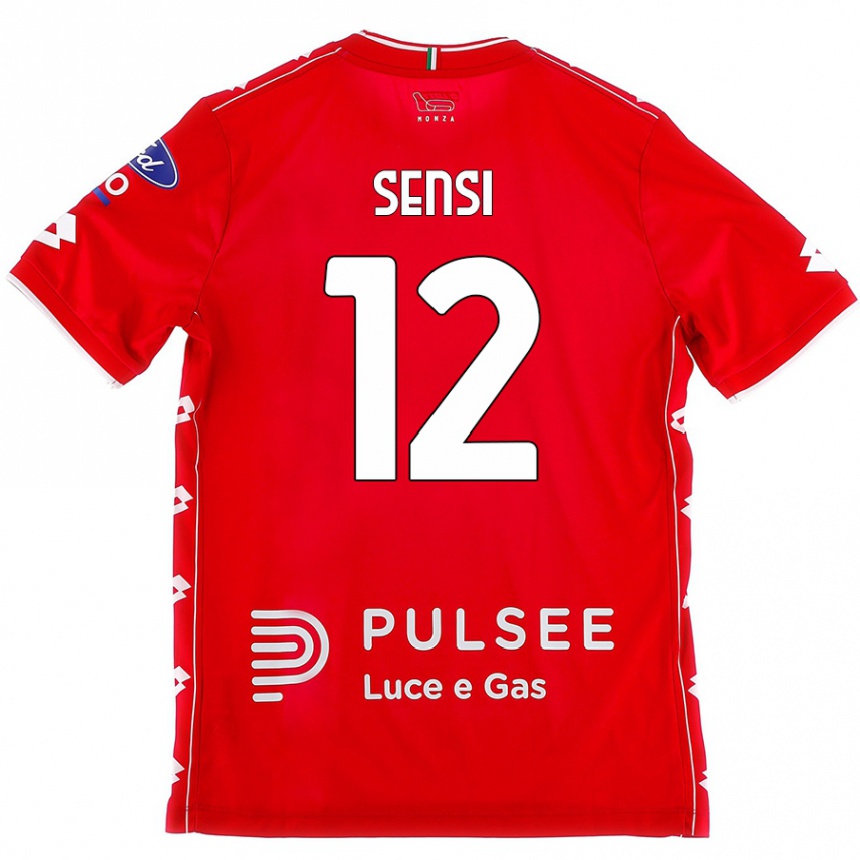 Kids Football Stefano Sensi #12 Red White Home Jersey 2024/25 T-Shirt Nz