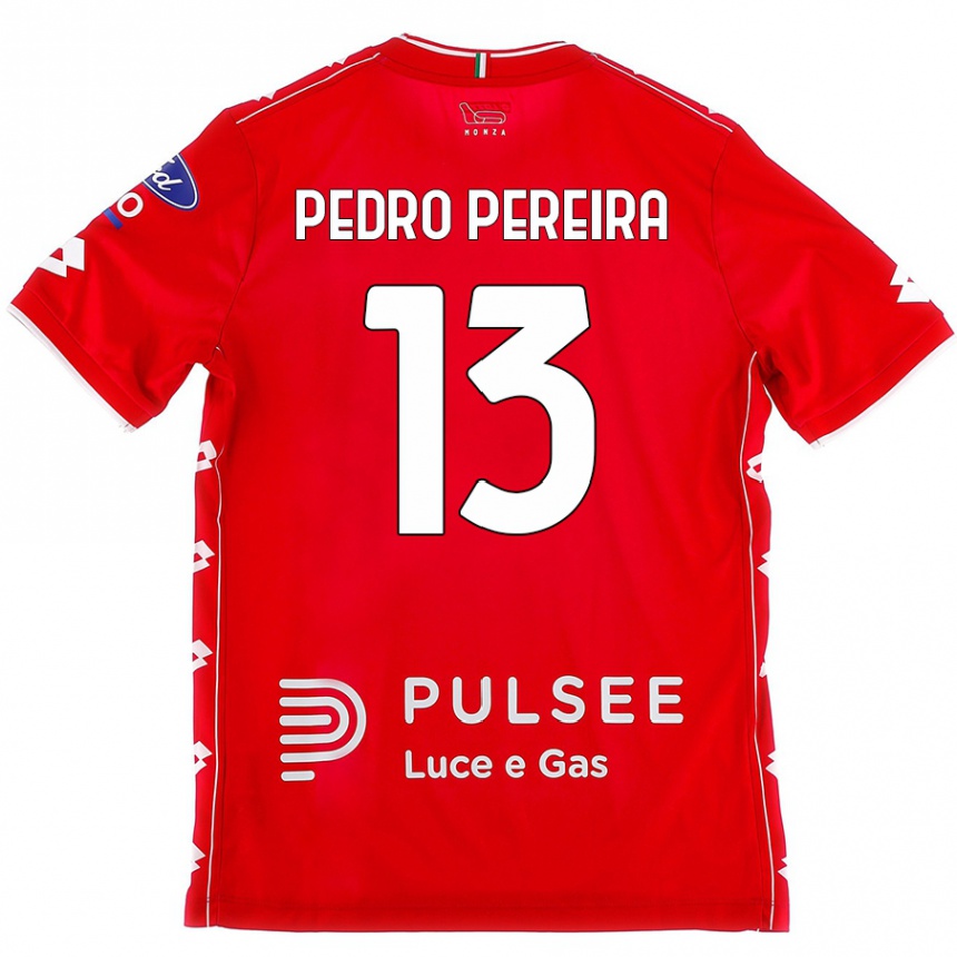 Kids Football Pedro Pereira #13 Red White Home Jersey 2024/25 T-Shirt Nz