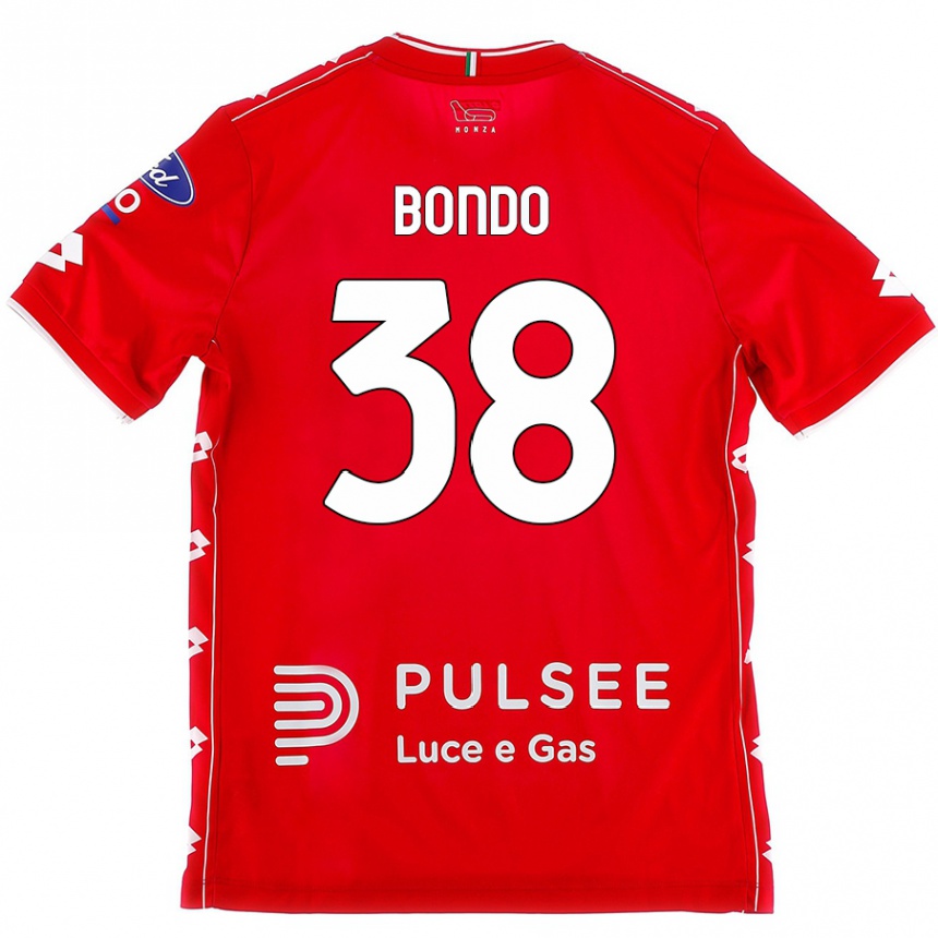 Kids Football Warren Bondo #38 Red White Home Jersey 2024/25 T-Shirt Nz