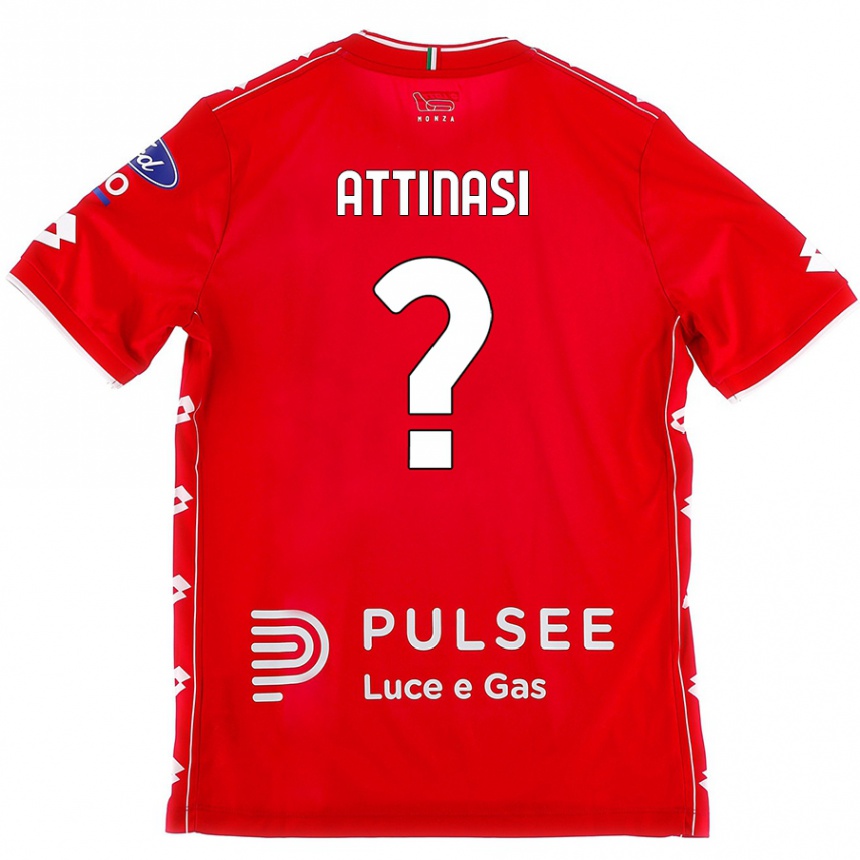 Kids Football Mattia Attinasi #0 Red White Home Jersey 2024/25 T-Shirt Nz