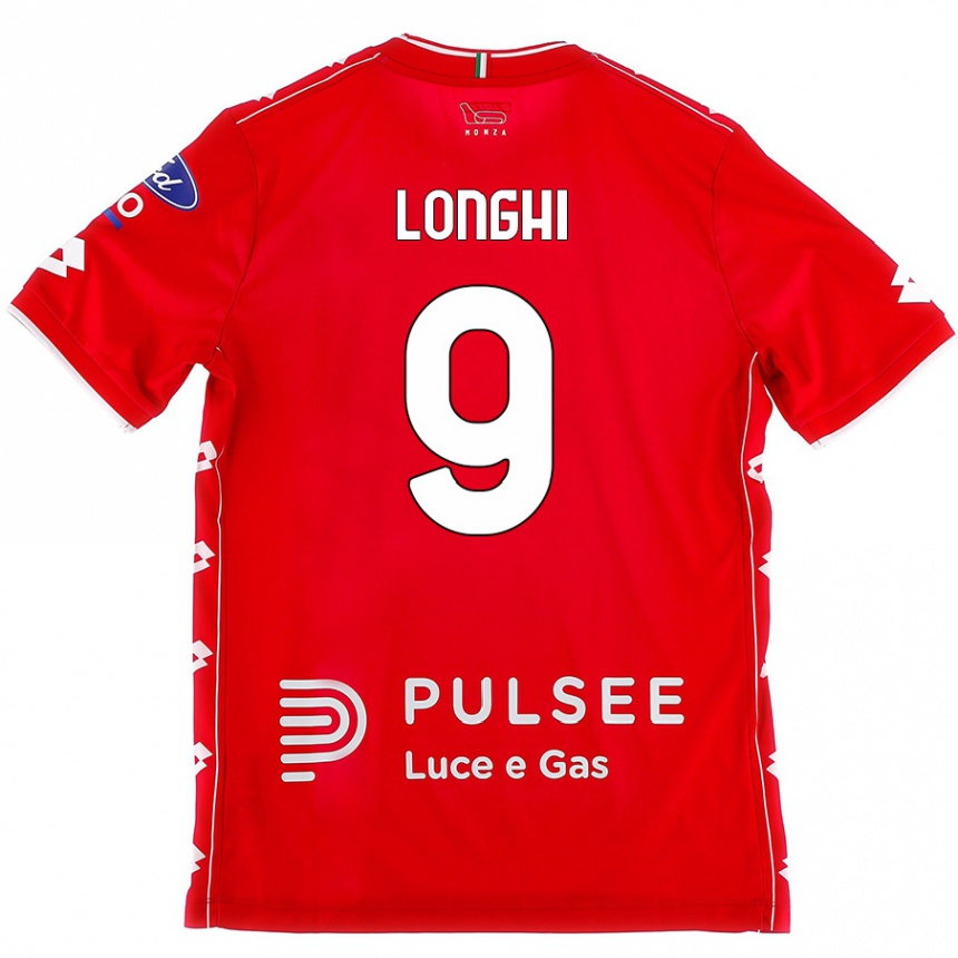 Kids Football Jordan Longhi #9 Red White Home Jersey 2024/25 T-Shirt Nz