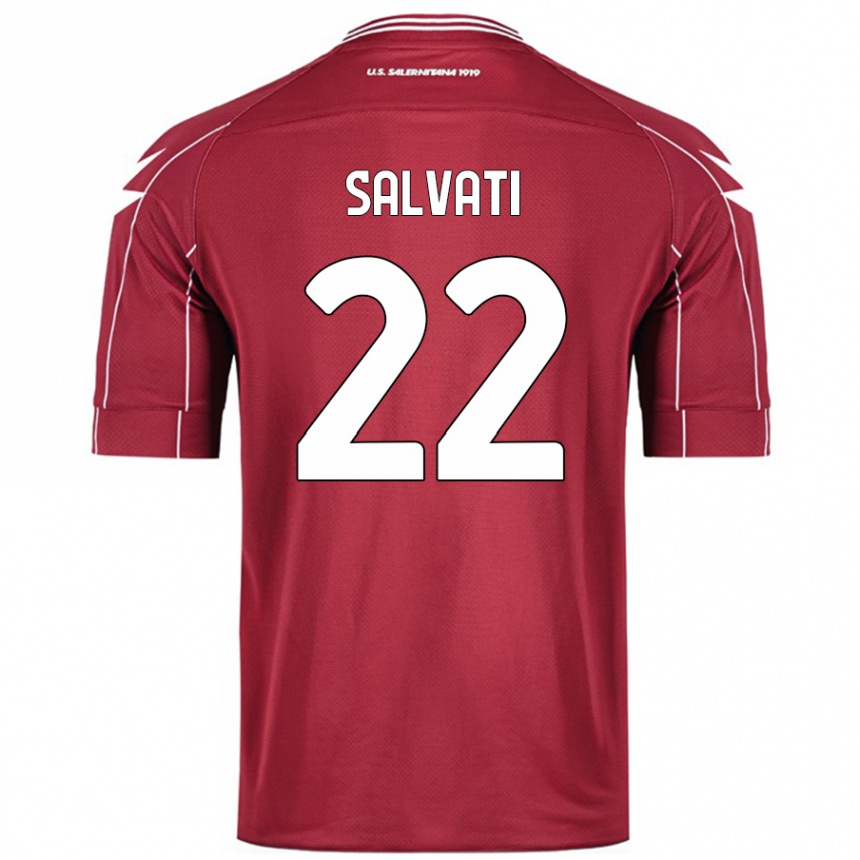 Kids Football Gregorio Salvati #22 Burgundy Home Jersey 2024/25 T-Shirt Nz