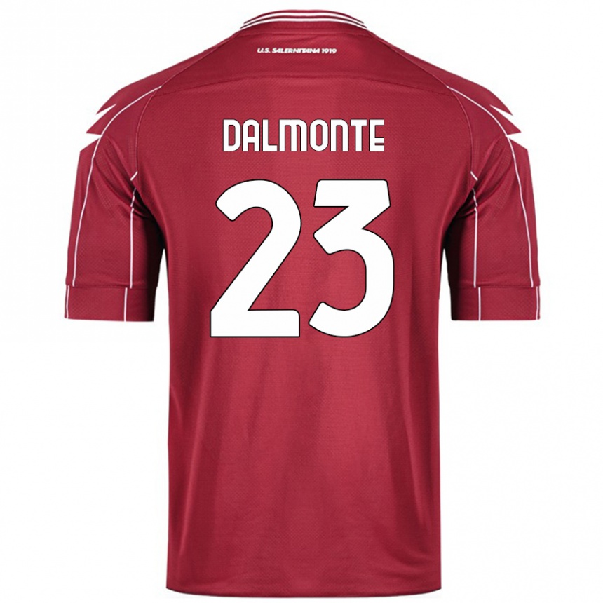 Kids Football Nicola Dalmonte #23 Burgundy Home Jersey 2024/25 T-Shirt Nz