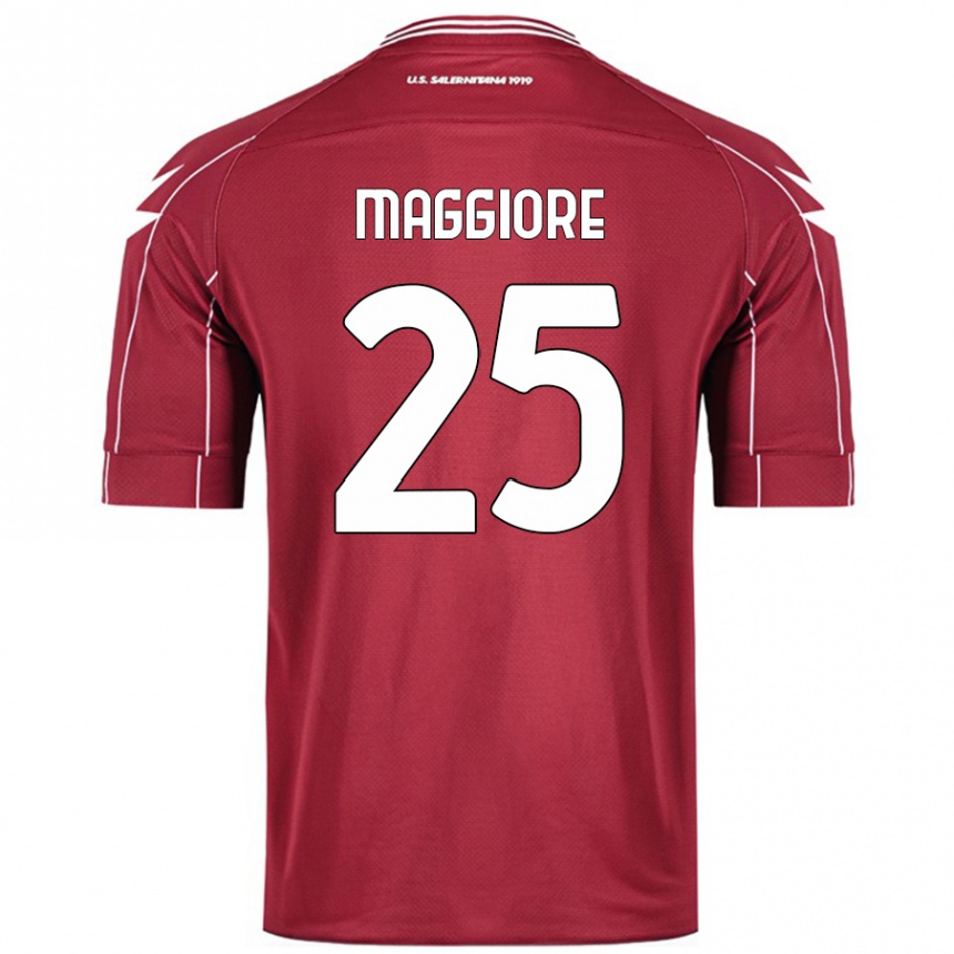 Kids Football Giulio Maggiore #25 Burgundy Home Jersey 2024/25 T-Shirt Nz