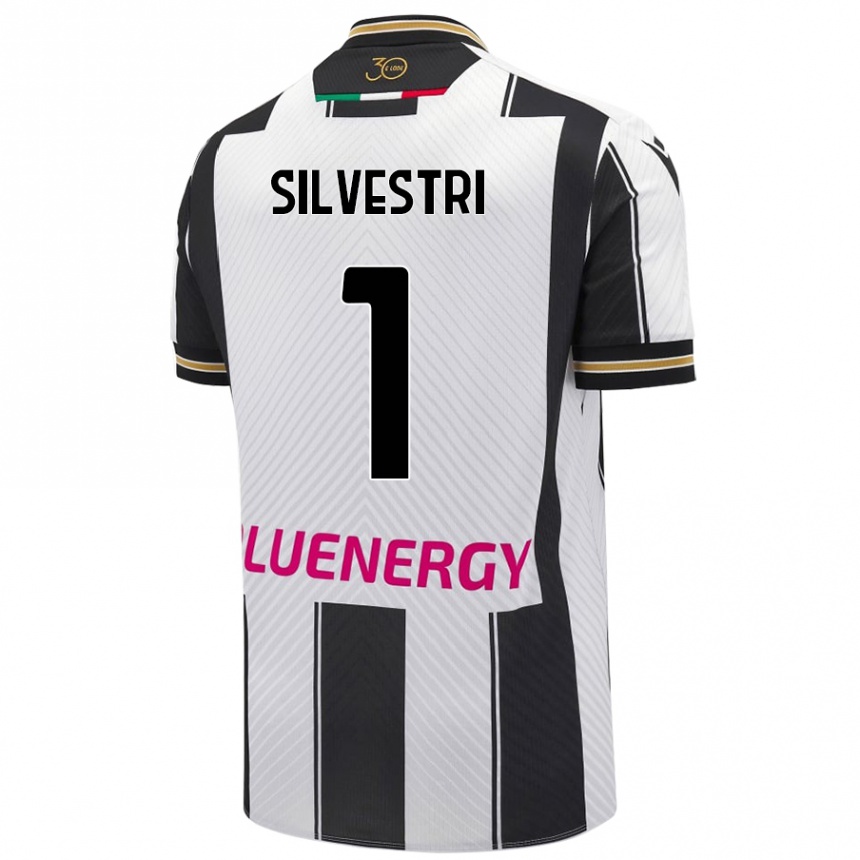 Kids Football Marco Silvestri #1 White Black Home Jersey 2024/25 T-Shirt Nz