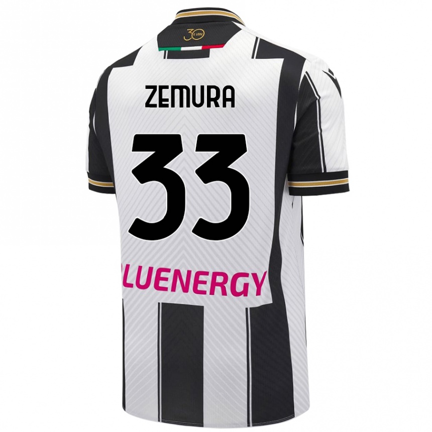 Kids Football Jordan Zemura #33 White Black Home Jersey 2024/25 T-Shirt Nz