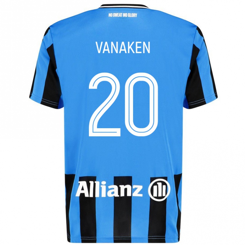 Kids Football Hans Vanaken #20 Sky Blue Black Home Jersey 2024/25 T-Shirt Nz