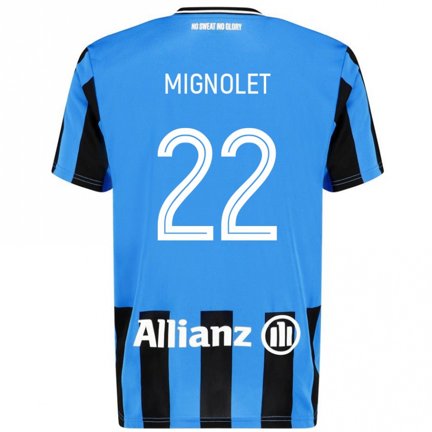 Kids Football Simon Mignolet #22 Sky Blue Black Home Jersey 2024/25 T-Shirt Nz