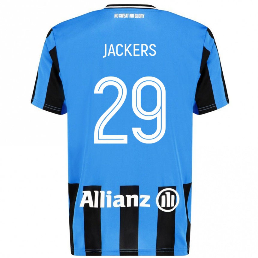 Kids Football Nordin Jackers #29 Sky Blue Black Home Jersey 2024/25 T-Shirt Nz